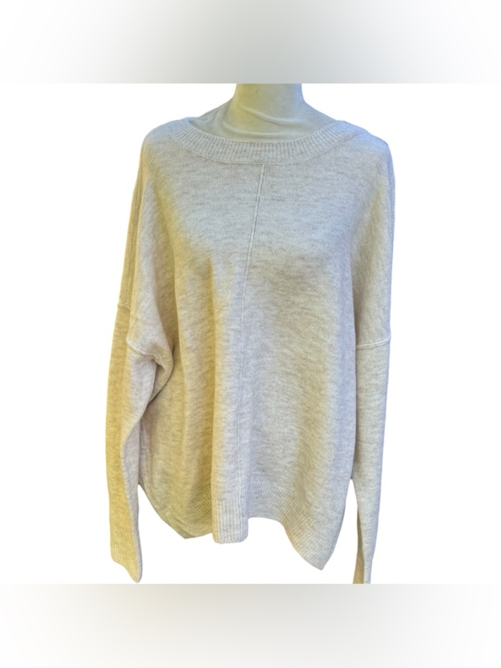 Vince Camuto Women’s Cream Cozy Loose Soft Oversized Knit Sweater Top Large